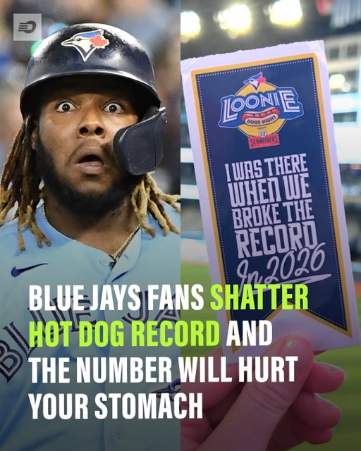The total breaks down to an average of 2.49 hot dogs per person 🌭🤯

Tuesday night’s Loonie Dogs promotion saw the price of hot dogs slashed even further to just 77 cents, commemorating the 49th anniversary of the Toronto Blue Jays’ inaugural season and its snowy home opener at Exhibition Stadium in April 1977‼️

📸 Dan Hamilton - Imagn Images / @schneiders 
#mlb #bluejays #toronto