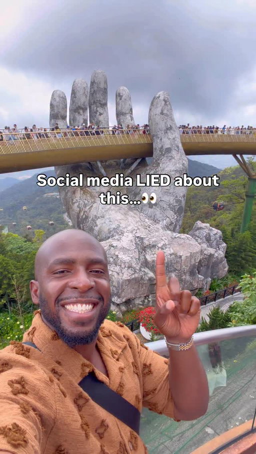 This is what they don’t tell you about this bridge, would you visit?
📍Golden Bridge - Da Nang, Vietnam 🇻🇳 
Drone footage: @huntero13 

Comment “Vietnam” and I’ll DM you my Vietnam travel guide for free 

#Vietnam #goldenbridge #Travel #dallascontentcreator