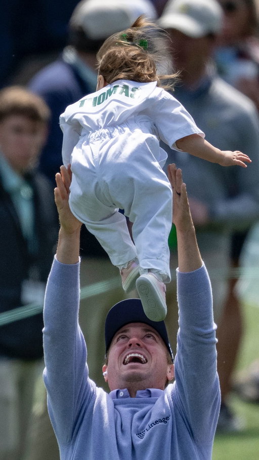 What a way to start the Par 3 Contest. Hole-in-one for Justin Thomas on No. 2. #themasters