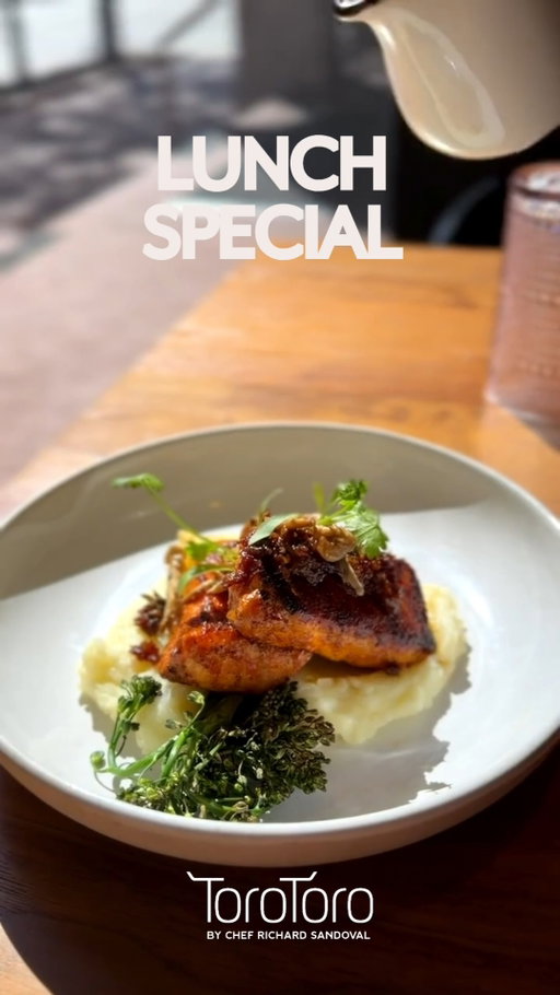 Lunch plans = handled ✔️

Join us this week for a delicious midday escape — featuring our lunch special for just $21.

Enjoy a perfectly prepared salmon entrée served with creamy mashed potatoes and fresh broccolini 🌿

Available all week from 10AM – 2PM — the perfect excuse to step away and treat yourself.

📍 Toro Toro
#ToroToro #LunchSpecial #MiamiEats #DowntownDining
