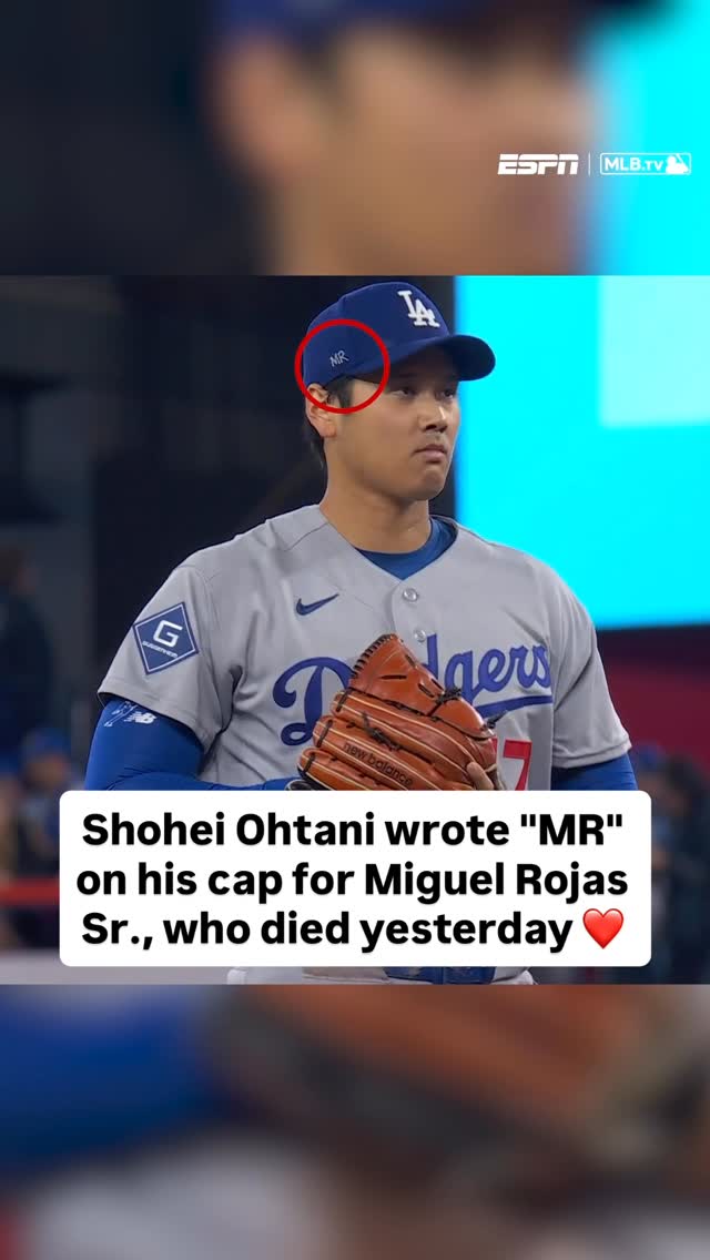 Miguel Rojas’ dad died yesterday and Shohei Ohtani honored him during today’s game 🙏 (via @mlb, @sportsnet)