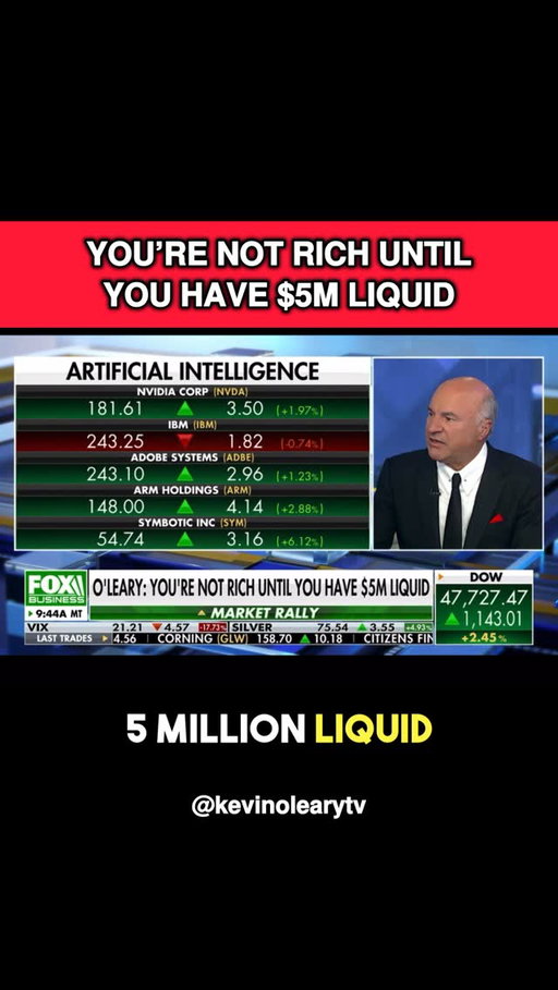 You’d be amazed how many wealthy people that say they’re rich do not have liquidity. Liquidity is defined by the ability at any moment to have liquid cash. You’re not rich if it’s all tied up in real estate. You’re not rich if it’s in jewelry and in cars and in boats and all that stuff. Sure. It’s very hard to get 5 million liquid because in this market, that makes you $250,000 a year pre-tax. You have a family of four and poo-poo hits the fan in your world and everybody loses their job, you can sustain a family of $250k pre-tax. That’s why it’s the magic number.