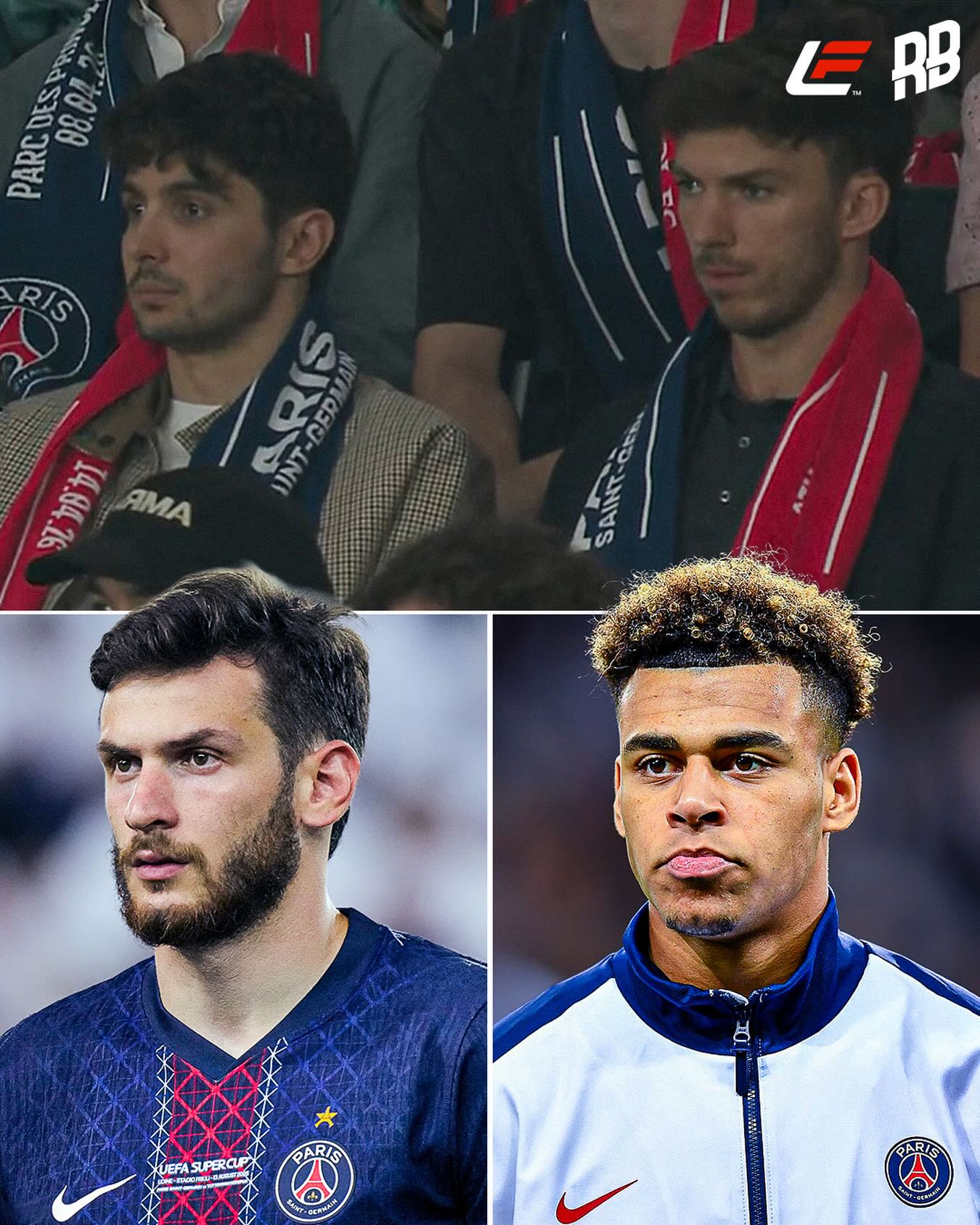 This is sick… Formula One drivers Pierre Gasly and Esteban Ocon both pulled up to watch PSG beat Liverpool in the Champions League Quarter Finals tonight 🇫🇷🫡

I promise they were more happy than what the pic seems like 🤣 Isack Hadjar was also spotted supporting PSG too in the stadium 🤝

Doue and Kvaratskhelia bagging to win PSG the game. Big result going into the game at Anfield next week 👀