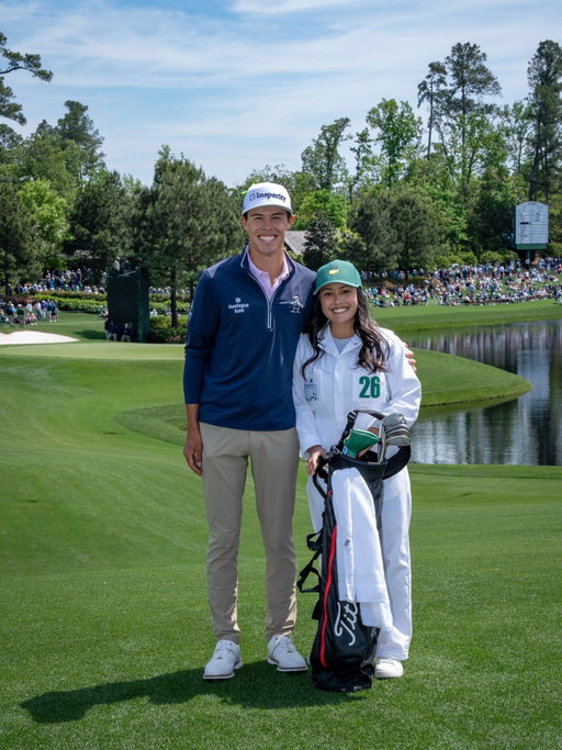 Only the best caddy for the Par 3 contest🌺