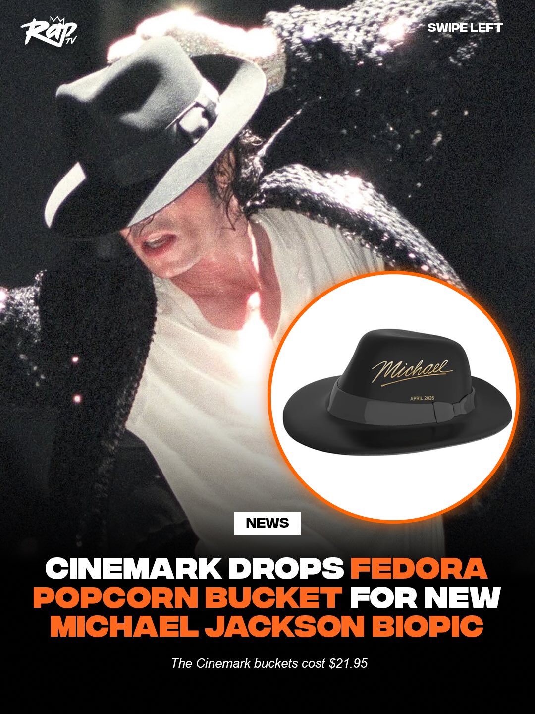 Michael Jackson now has his own popcorn bucket‼️

Cinemark released a special bucket to coincide with the release of the biopic ‘Michael’ on April 24. The bucket costs $21.95 and is shaped to resemble MJ’s iconic fedora 🔥

Are y’all gonna pick one up⁉️