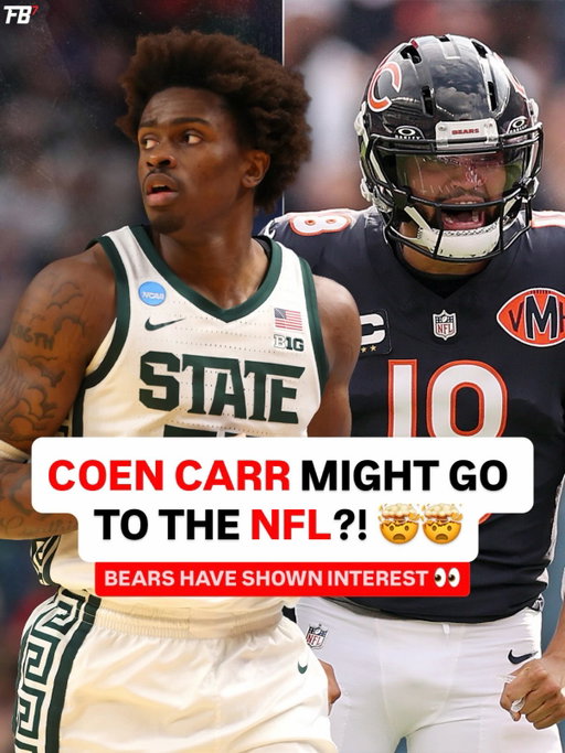 Standout Michigan St basketball player @c0encarr said NFL teams such as The Chicago Bears have been reaching out this him 👀👀

Carr is a 6’6 230 pound pure ATHLETE with a 51.5” vertical leap 🤯🤯

Do you think he would translate to the NFL?! 🤔

🎥 @iamathlete