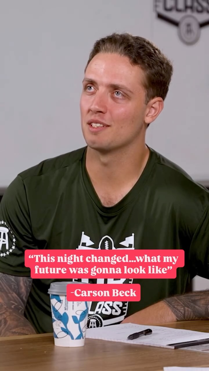 Carson Beck was so hurt he couldn’t even get his mouthpiece in…and he still went back into the game. Beast.