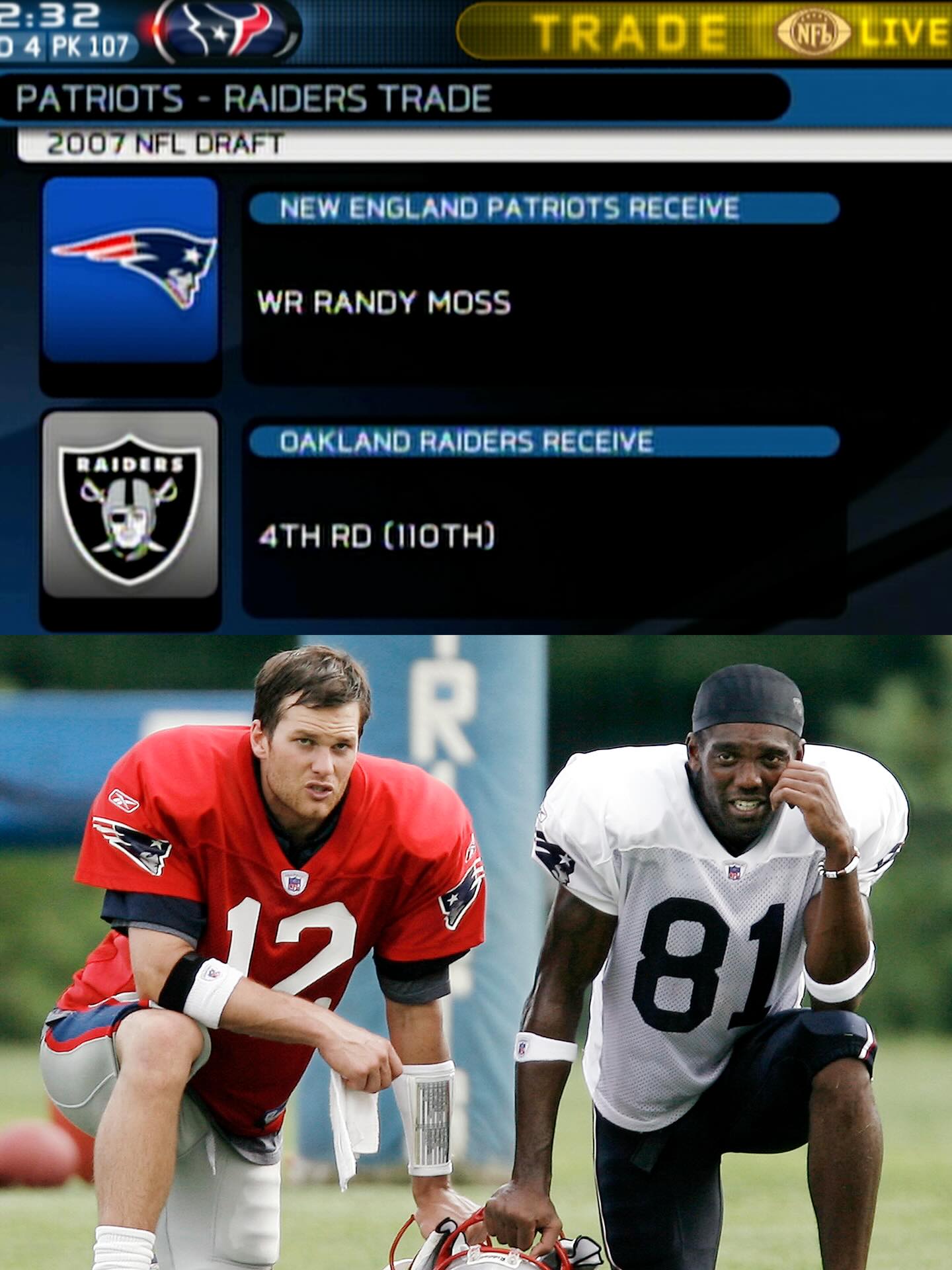 Randy Moss was traded during the Draft in 2007 😮

2026 NFL Draft – April 23-25 on NFLN/ESPN/ABC
Stream on @NFLPlus