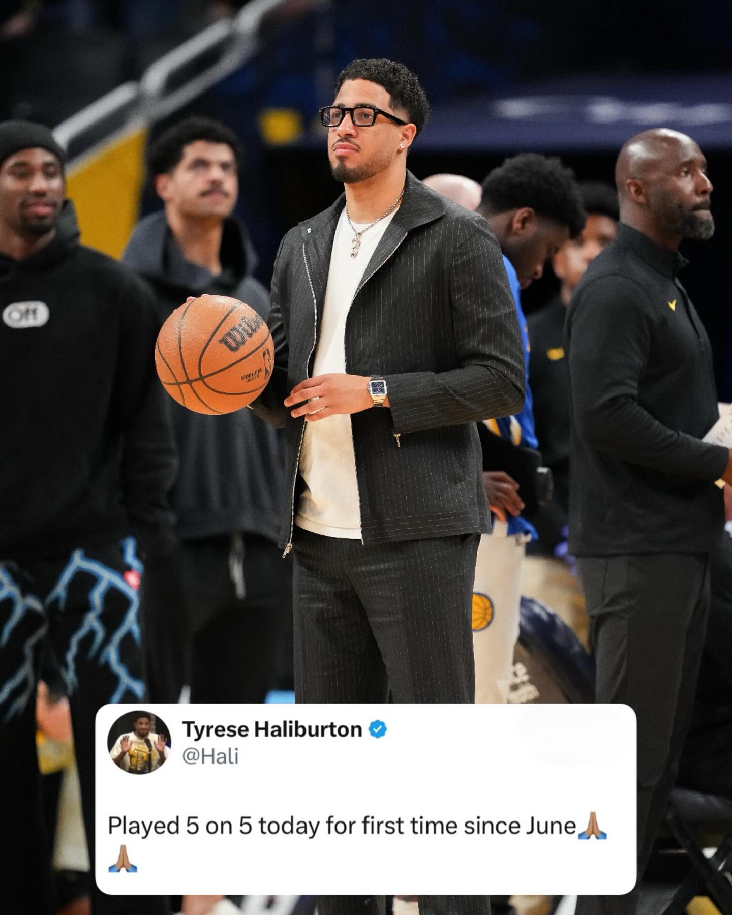 Tyrese Haliburton announces he’s back running 5-on-5… and the internet reacts 👀

(via @tyresehaliburton)