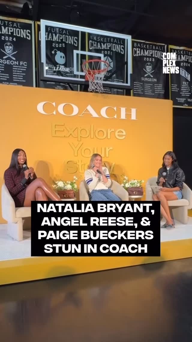 Natalia Bryant moderated the Coach “Explore Your Story” panel with none other than Angel Reese and Paige Bueckers 💕✨