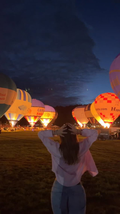 Two years ago, I attended one of the best events of my life, the Bristol International Balloon Fiesta.

During the event, every evening at 9pm, up to 25 hot air balloons are set up in the main arena, where they inflate and remain tethered before lighting up in sequence to music, it’s such a magical experience.

The event is free to attend, but this was filmed from the VIP press area #uktravel #uktravelblogger #ukevents