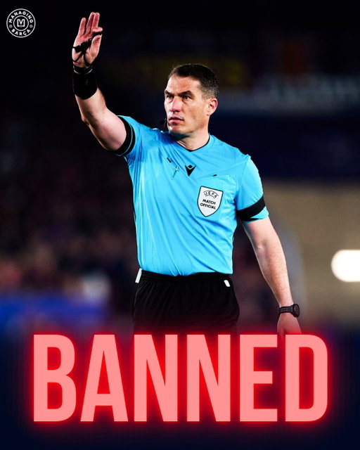 🚨🚨🌕| BREAKING: UEFA may 𝐄𝐗𝐂𝐋𝐔𝐃𝐄 referee István Kovács from all European competitions until the end of the season.

[@mundodeportivo] 🔴🔴⚠️