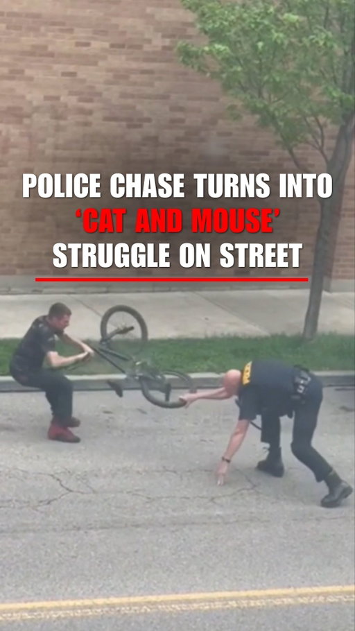 WATCH: Viral video captures a man's bizarre scuffle with a police officer on an Ohio street.

A witness described it as a "cat and mouse" chase as the officer tried pepper spraying the suspect, who ran around in the middle of the road before hopping on his bike and getting away.

It's unclear what led up to the confrontation or whether the suspect was eventually caught.