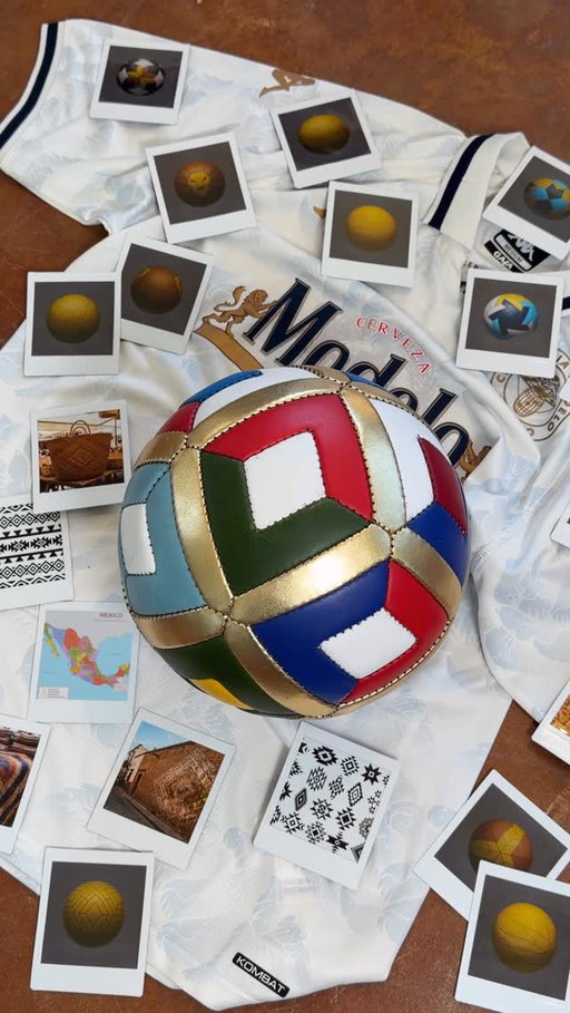 The Modelo Ball. 60 panels with colors inspired by the global game, stitched together with that signature Modelo gold.

If you spot it out in the wild, please send me a picture #ad