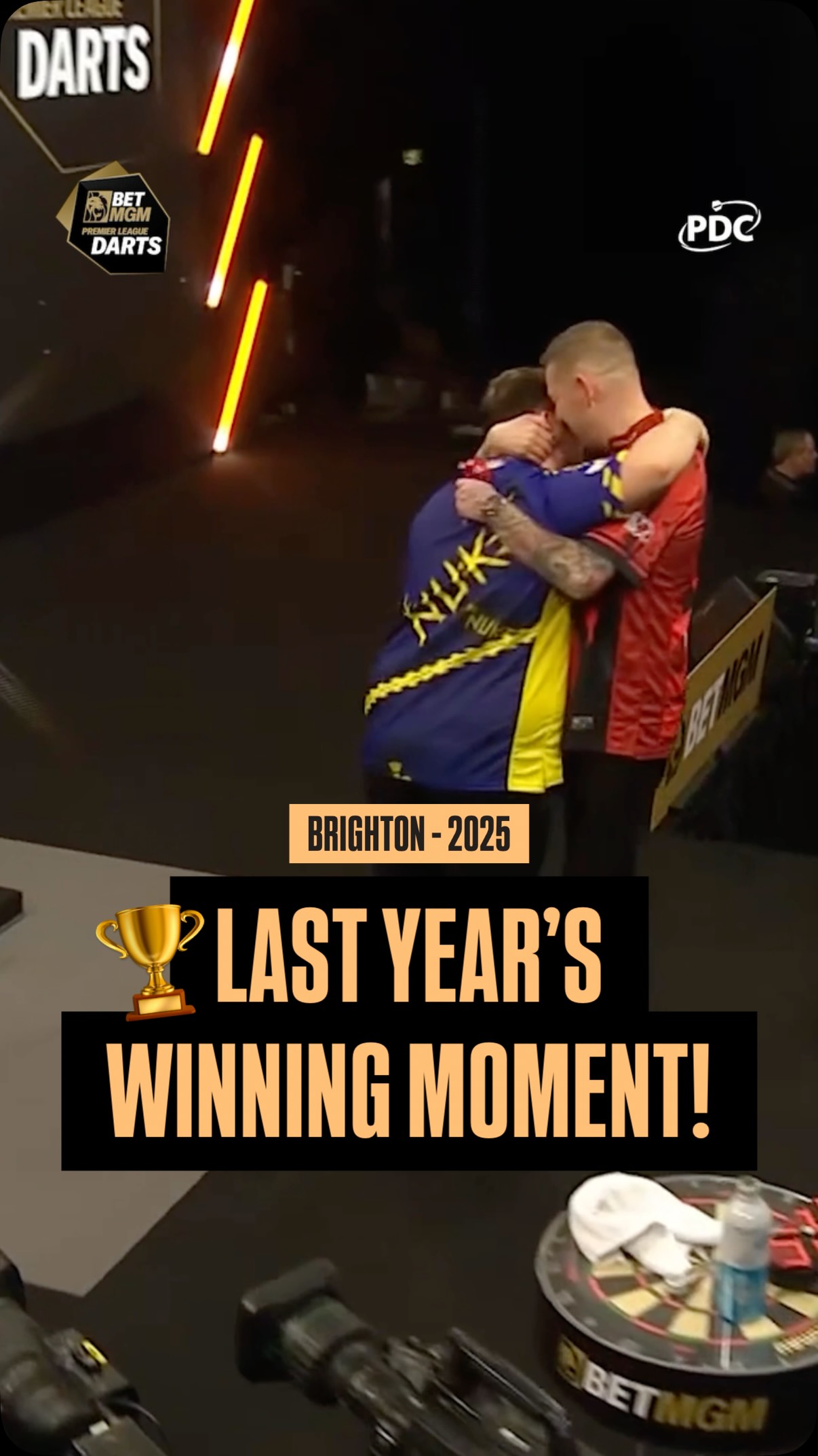 A reminder of last year’s winning moment in Brighton! 🏆🏖️

🏆 Premier League Darts
🗓️ Thursday, 9 April
📍 Night 10 - Brighton
⏰ 1900 BST