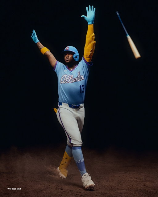 The Atlanta Braves’ 2026 City Connect uniform is a nod to the Braves’ Classic 1980 powder blue uniforms, hearkening back to when Braves baseball was a national fixture across the country on the SuperStation. 

Featuring an updated “Atlanta” script logo, and red piping to bring in some of the current team colors, these uniforms marry vintage style with the Braves’ vision for the future of their region. 

Shop now at Nike.com