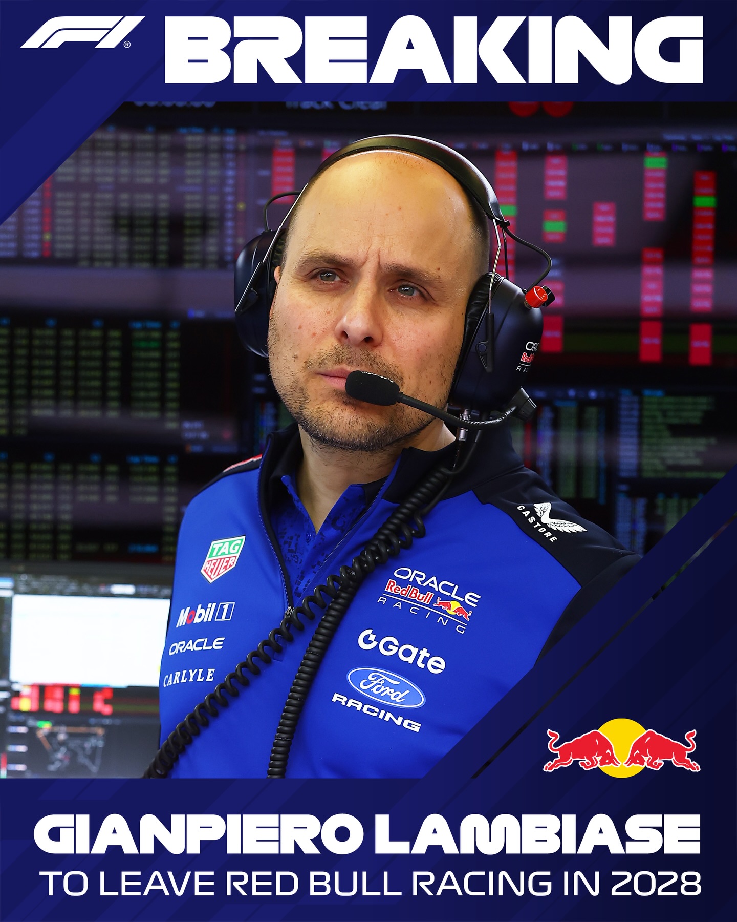 BREAKING: Red Bull Racing confirm their Head of Racing and Max Verstappen’s race engineer GianPiero Lambiase will leave the team in 2028

#F1 #Formula1
