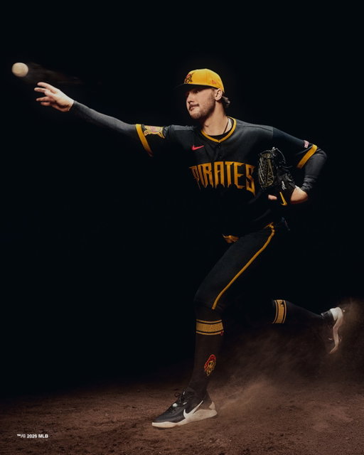 Gold Blooded.

The Pittsburgh Pirates’ Nike MLB City Connect uniform embraces the city’s unmistakable black and gold identity, celebrating a unified visual language shared across Pittsburgh’s sports culture. 

The bespoke word mark introduces a classic, rugs pirate style, while the subtle detailing throughout the uniform reflects the grit, toughness and pride that defines Pittsburgh and it’s people. 

Available now at nike.com