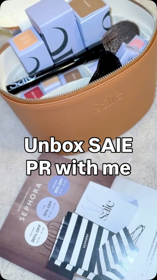 Unbox @saiebeauty PR with me 🤍✨

Saie sent over the dreamiest package (with the cutest vanity case!!) and I’m already obsessed. Here’s everything they sent:

✨ Glowy Super Gel Lightweight Illuminator 
✨ Slip Tint SPF 35 Tinted Moisturizer 
✨ Slip Tint Concealer 
✨ Dew Blush Liquid Cheek Flush 
✨ Glossybounce Lip Gloss Oil 
✨ City Set Setting Spray 
✨ The Double Brush 
✨ The All-Over Powder Brush 
✨ The Bronzer Collection 

Literally all of them are perfect for that fresh, radiant, clean girl / bridal glow 🤍

And just in time for the Sephora sale 👀 
ROUGE gets 20% off and everyone can shop (VIB + Insider too!!) so this is your sign to stock up ✨

I highly recommend getting your hands on these!!

What do you want me to try first?? 💕 #Saie #SephoraSale #PRUnboxing #CleanGirlMakeup #BridalMakeup BeautyCreator