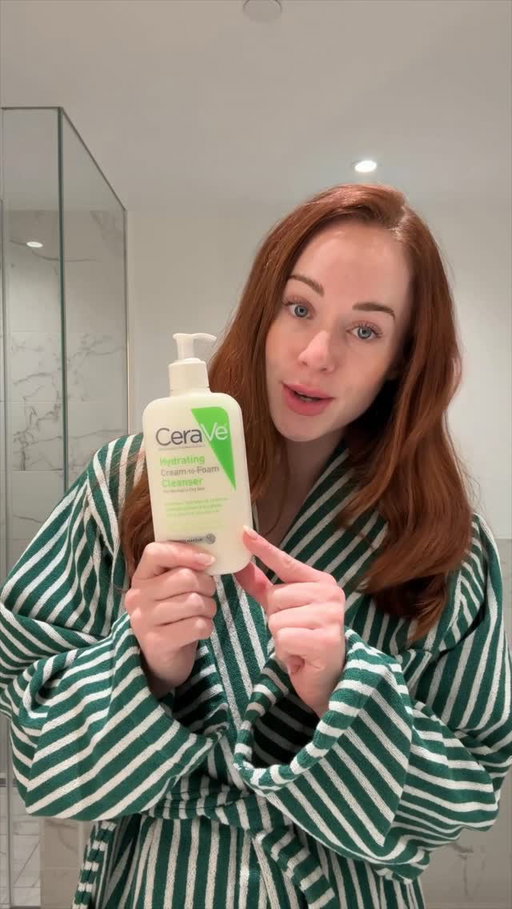 Pledging allegiance to @cerave Hydrating Cream-to-Foam Cleanser 🫡 #ceravepartner