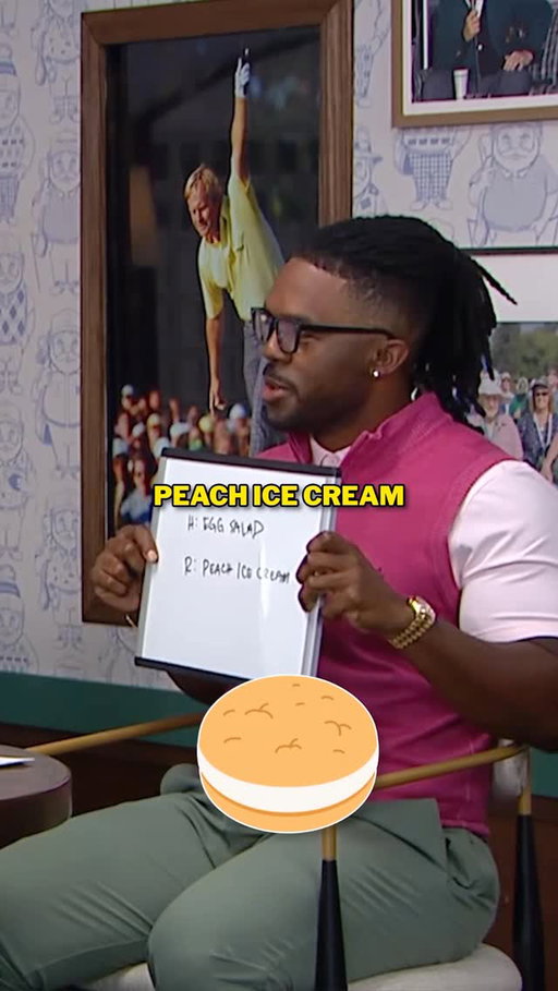 Does the peach ice cream sandwich count as an actual sandwich? 😂🍑

Watch Mornings @ the Masters on the Masters YouTube channel. #themasters