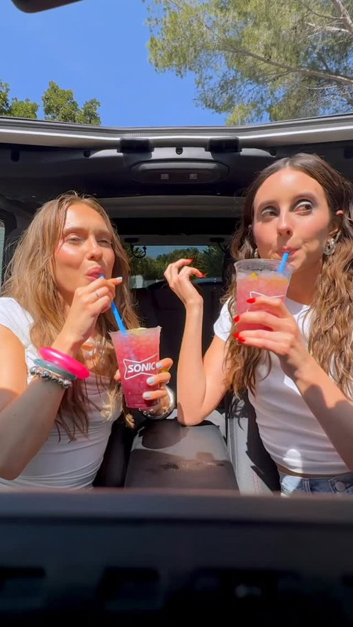 see us w/ full glam and bikinis in a commercial coming soon🥤 @sonicdrivein #SipToThat #SONICPartner
