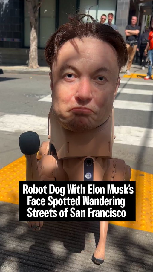 A deeply unsettling robot dog bearing the eerily realistic face of Elon Musk was spotted mid-walkies on the streets of San Francisco this week.

The robot is part of the Regular Animals project by Beeple, aka Mike Winkelmann, created in collaboration with mask-maker Hyperflesh and built on Unitree Go2 robot dogs.

Art foundation NODE told WIRED the robots were taken out on a walk to promote Beeple’s upcoming exhibition in Palo Alto.

Other versions of the robot dog feature the faces of Mark Zuckerberg, Jeff Bezos, Andy Warhol, Pablo Picasso, and Beeple himself.