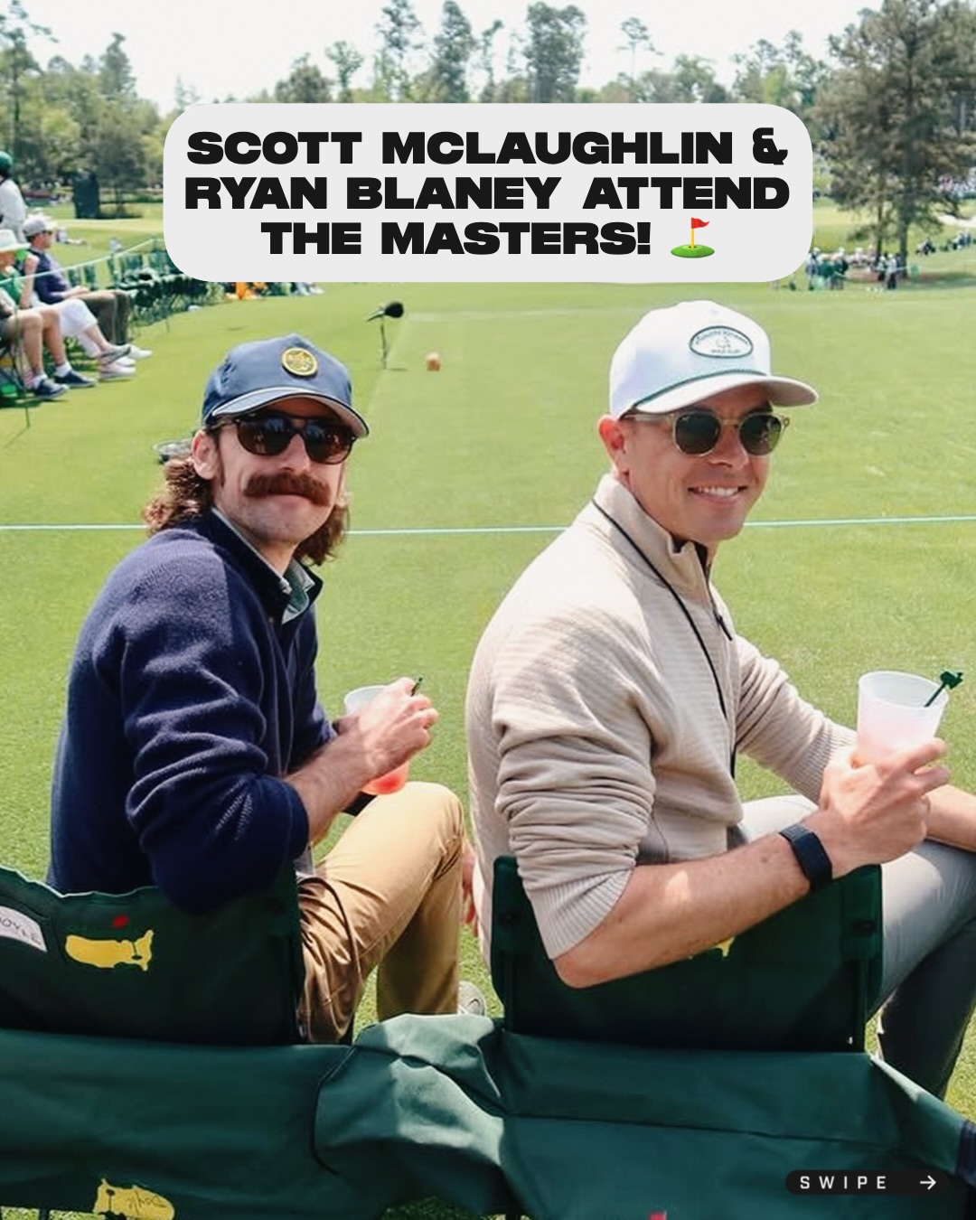 Scott McLaughlin and his digital camera made it to Augusta National GC 📸⛳️