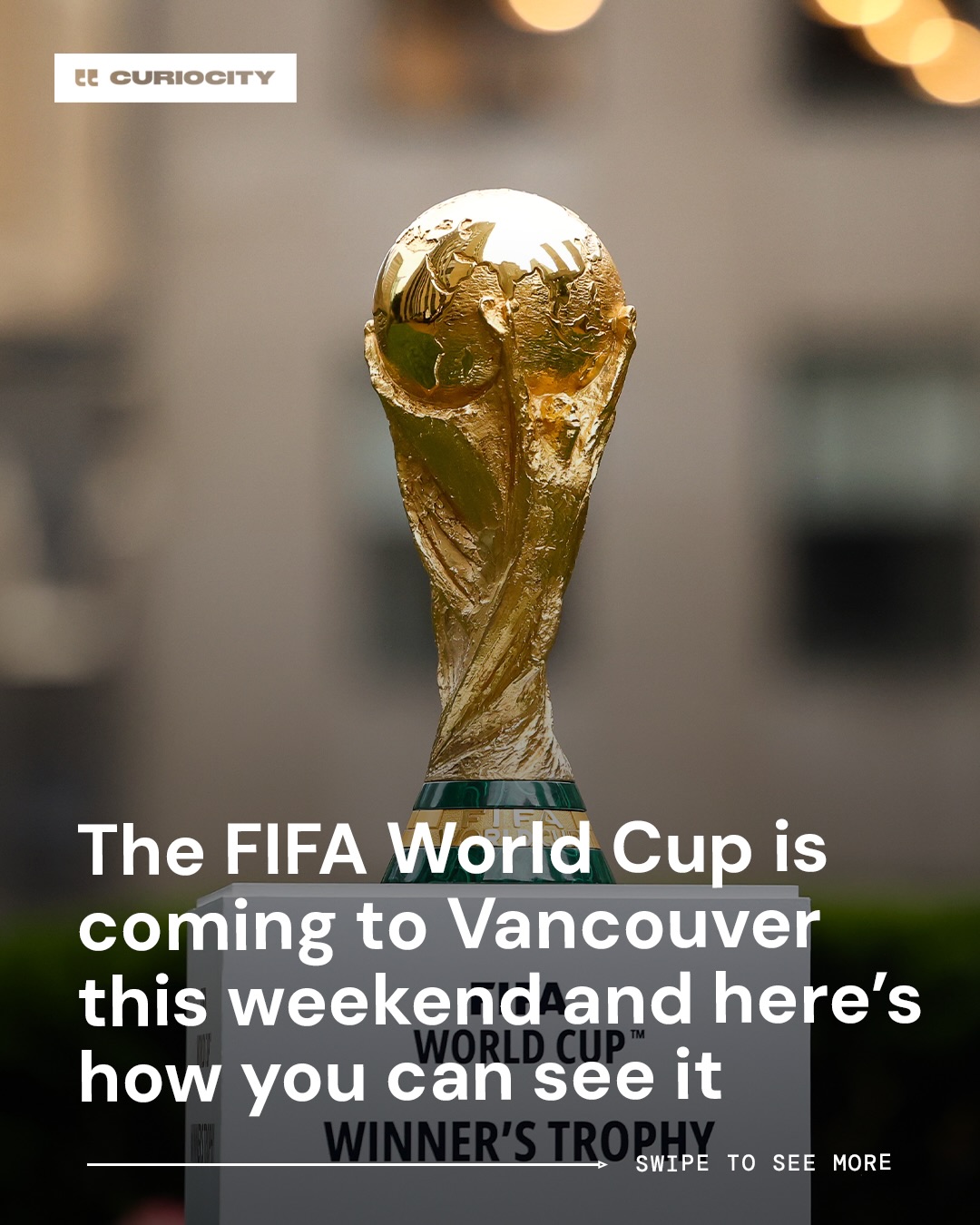 It’s FREE to check out ⚽️

@fwc26vancouver is just around the corner, and as part of the festivities, the FIFA WORLD CUP is coming to Vancouver this weekend 🏆

Part of the wider North America-wide FIFA World Cup Trophy Tour by Coca-Cola, you can see this piece of sports history at the Vancouver Art Gallery, but you might want to line up early to avoid the wait 👀

📍 Vancouver Art Gallery North Plaza
🗓️ Friday, April 10 (9 a.m. to 10 p.m.) and Saturday, April 11 (9 a.m. to 3 p.m.)
🎟️ Free

📸 Jessica Alcheh-Imagn Images

Tag who you’re lining up with this weekend to check it out 👇