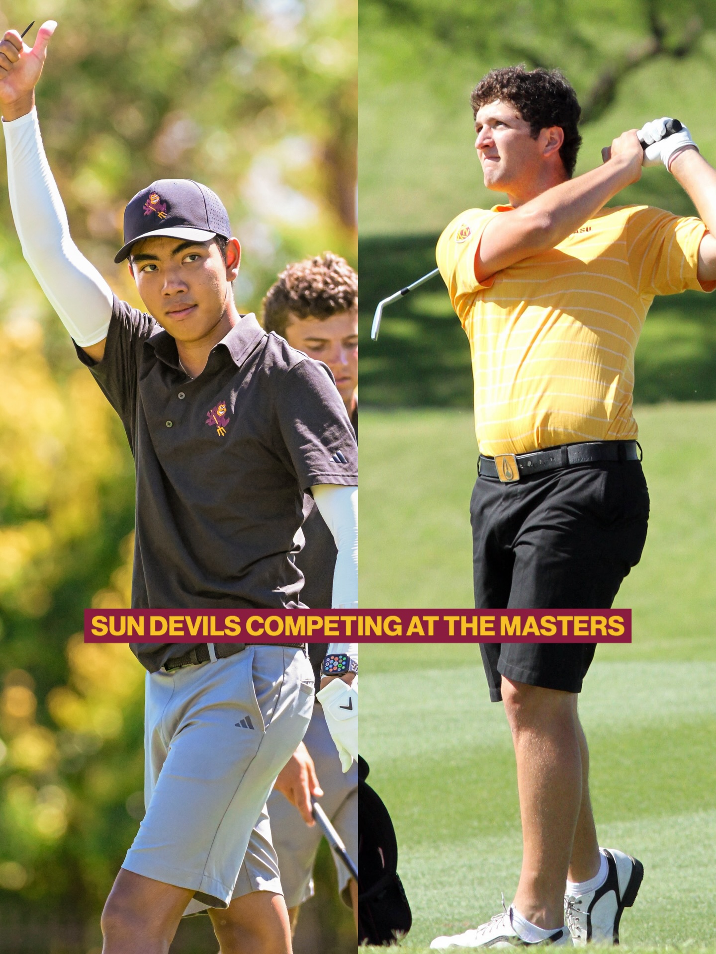 It’s Masters week! Good luck to @fifalaopakdee & @jonrahm as they compete at Augusta National ⛳️ 

The Sun Devils have earned a total of four Green Jackets at the iconic tournament. Will they add a fifth?