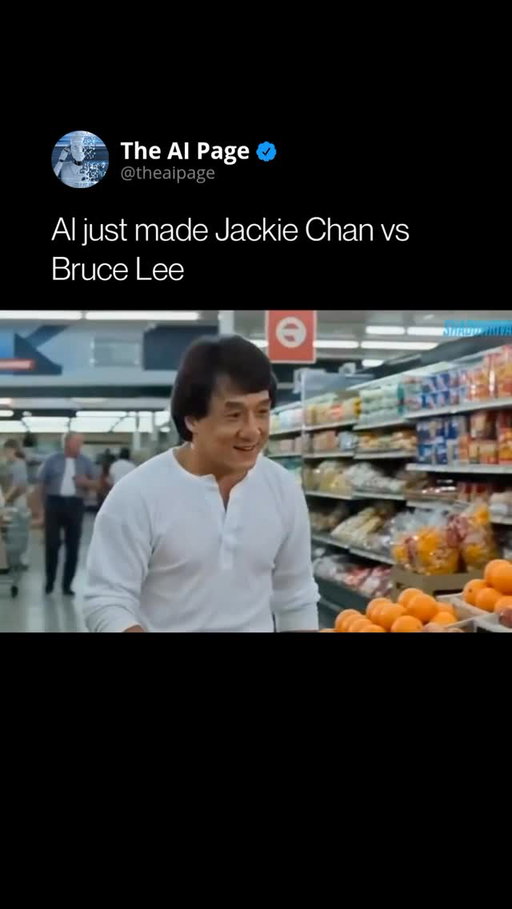 AI just created a Jackie Chan vs Bruce Lee fight, and it looks almost indistinguishable from a real movie scene.

Two martial arts legends from different eras are brought together through technology, with choreography, timing, and expressions that feel strikingly authentic. What was once impossible is now visualized in seconds.

This is more than entertainment. AI is blending identity, motion, and cinematic storytelling to unlock entirely new creative possibilities.

We are entering an era where imagination can be turned into reality on demand, and the line between fiction and film continues to fade.

Follow @theaipage for daily updates on AI, robotics, and technologies shaping the future 🦾

#AI #FutureTech #Innovation