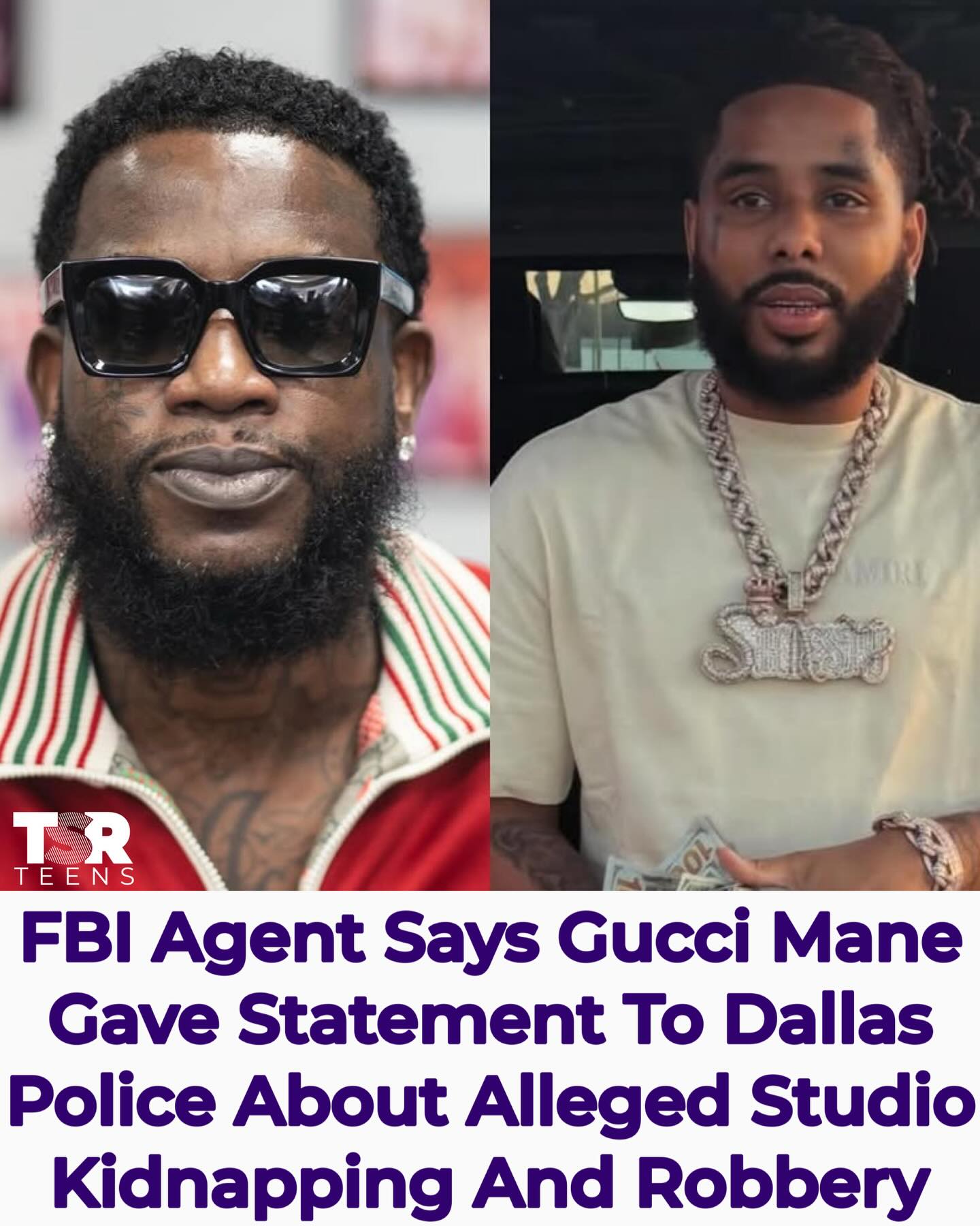 TSR Staff China! @China_lovelace
______________________________
Whew! Testimony in court revealed that an FBI agent said #GucciMane gave a statement to the Dallas Police Department regarding the alleged January 10, 2026 kidnapping and robbery at Luminous Studios in Far North Dallas.
______________________________
According to journalist @brysonboompaul
under oath, Agent Handson testified that Gucci Mane told officers he and his security team, who were reportedly former Detroit Police Department officers, were outnumbered by armed individuals during the incident.
According to the testimony, Gucci Mane allegedly told his security team, “We’re outgunned,” after guns were reportedly pointed at him and he was pushed onto a couch.
______________________________
Reports add that during the questioning by defense attorney Bradford Cohen, Pooh Shiesty was seen resting his head against the courtroom wall while his leg shook. He later appeared to shake his head in disbelief as the testimony about Gucci Mane’s alleged statement continued. ( SWIPE) ✍🏽: TSRStaffAS (📸: @gettyimages)