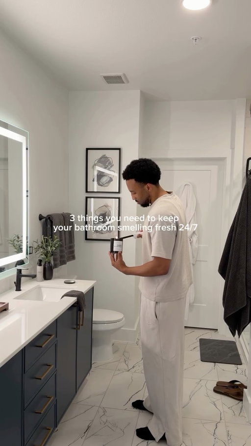These 3 things make keeping your bathroom smelling fresh effortless.

#homedecor #bathroomsetup #cleaningtips #interiordesign #apartmenttherapy