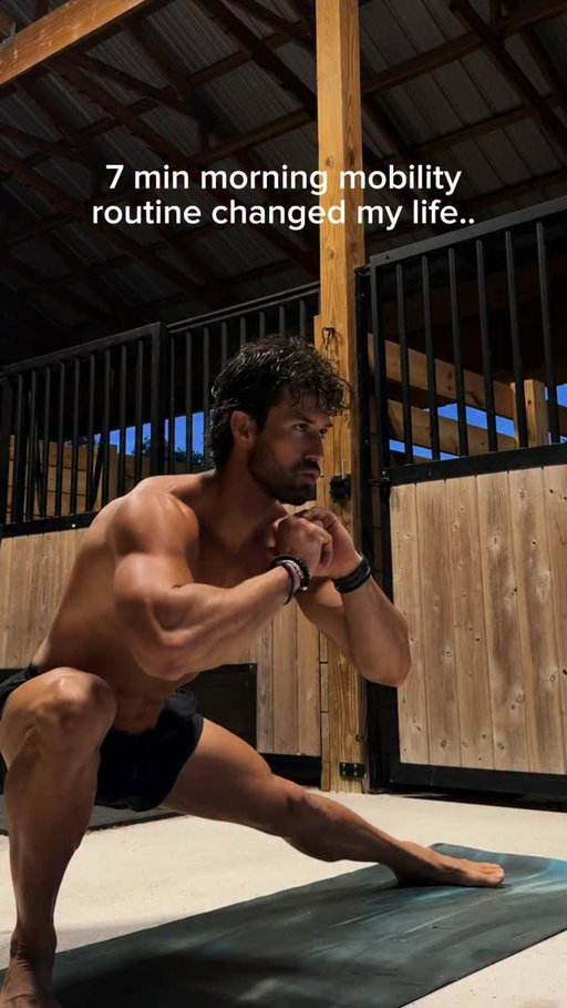 Feel like a superhuman ⚡️🌊💪 

Day 4 of 7 and I might just do 365 days instead (it feels THAT good) 👏 

7 moves (1 min per movement) 👇 
1. Body bounces (shake out energy) 
2. Trunk twists (opens thoracic spine)
3. Down up dogs (hits nearly everything) 
4. Straddle (adductors/groin)
5. 90/90s (opens hip mobility)
6. Cossack (toughest one w/ heel down)
7. Windshield wipers (eased back pressure)

Lately I’ve been focused on:
- Mobility to stay agile and open
- Strength training to build muscle

Comment “plan” if you want a realistic plan to get in the best shape of your life 💪 🧠

Shoutout to @trevorsinstinct and @mikerholland for inspiring these moves 🫡