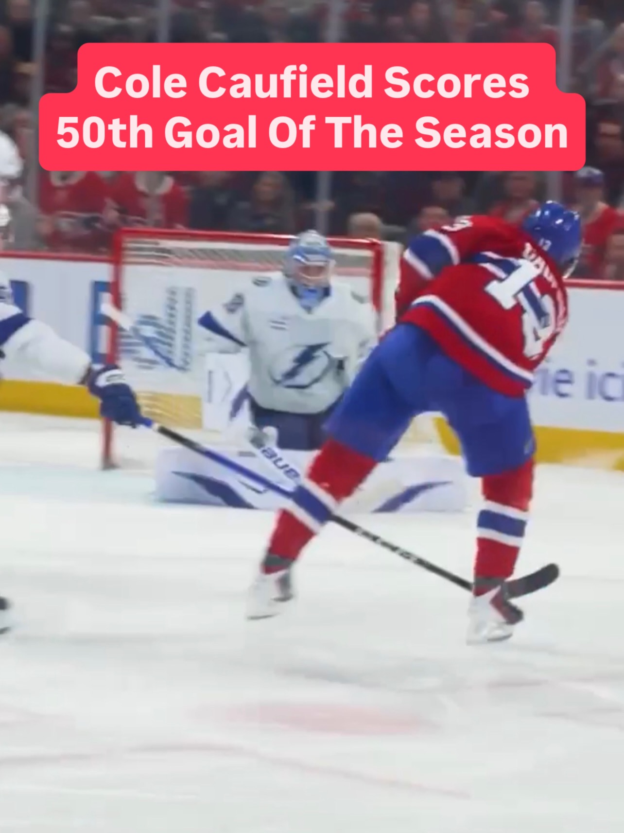 Cole Caufield became the first 50-goal scorer for the Habs since Stephane Richer in 1989-90! Caufield is just the 7th player in the Canadiens’ franchise history to hit the 50-goal mark 🚨
[via @canadiensmtl]