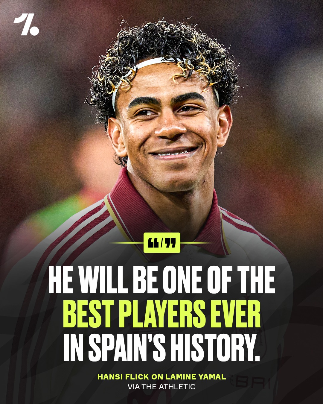 Hansi Flick has heaped praise on Lamine Yamal, but has admitted he needs to be 'protected' over the next few years of his development 👀

In  the Champions League against Atlético Madrid Yamal completed eight dribbles and created three chances, leading his manager Flick to suggest  he could be Spain's greatest ever player 😮

After their game  against Atlético Madrid the weekend before the Champions League clash, Yamal was criticised for his reaction to Robert Lewandowski's winner, after which he appeared not to celebrate 😬

🗣️ Flick defended him again, saying: "Lamine is an unbelievable player.

😶 "But he's only 18. And, of course, sometimes he's angry when I change him or maybe when he dribbles past four, five players and then shoots and he misses [like against Atlético]. Sometimes it's for him also  frustrating he didn't score this goal.

👏: "He's emotional and [that's] good. I will always support him. He is a fantastic player, on the right way and we are helping him to develop in the right space. It's  not good to make this noise around everything he's doing.

🫶 "I  know everyone is looking to him because he's a fantastic player. But he's only 18. Every one of us makes mistakes. I said [to him] you can [try things], no problem, I will always protect you.

💫 "And on the pitch, he has to show everyone how good he is; that he will be one of the best, maybe the best player of the future."