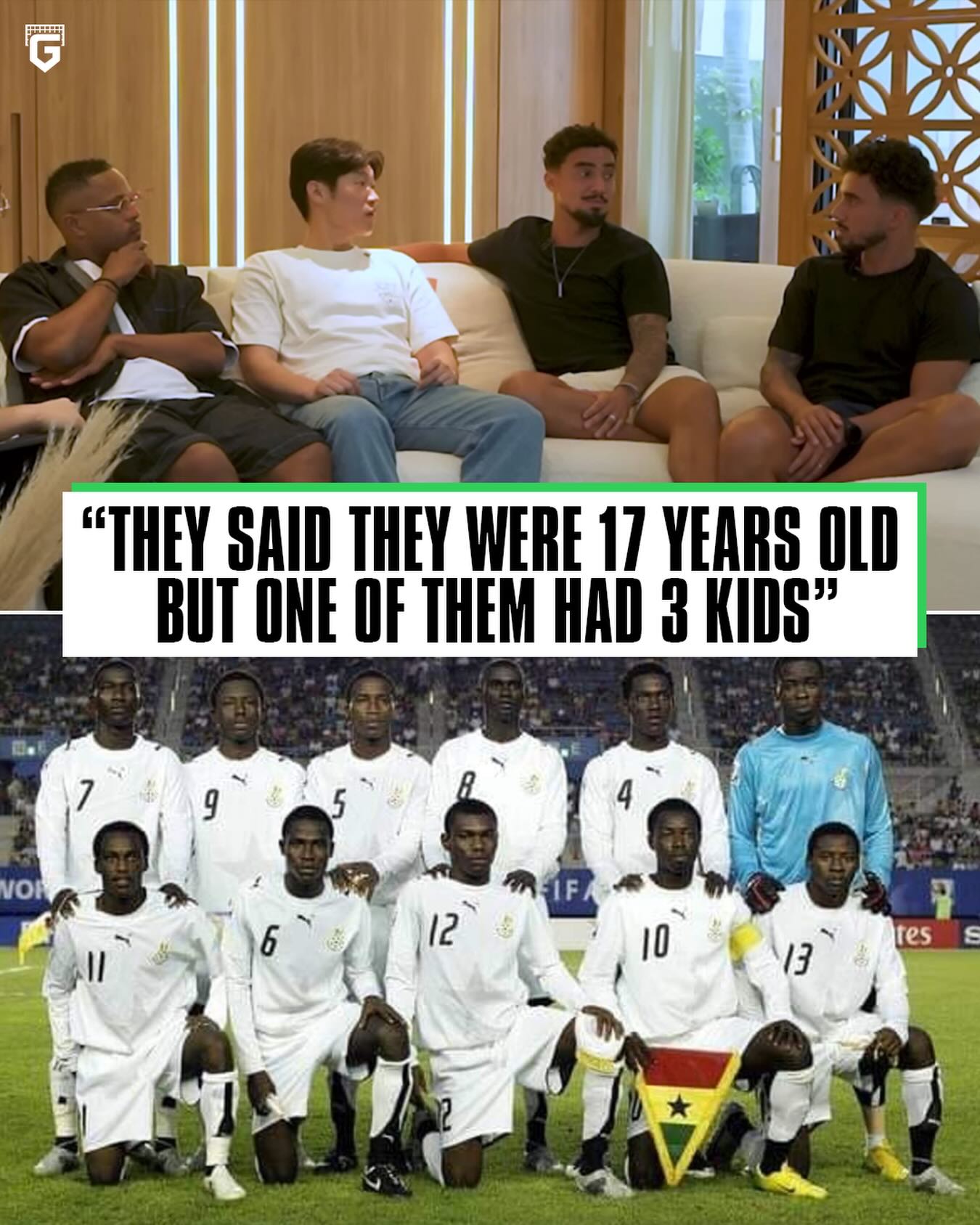 🚨: Park Ji-sung, Rafael and Fabio talking about the 2007 U17 World Cup in South Korea:

🚨🗣 Park Ji-sung: “How did Brazil do in that U17 World Cup?” 

🚨🗣 Rafael: “We lost to Ghana...”
 
🚨🗣 Fábio: “They said they were 17 years old but I do NOT think so… I spoke with one of them. He said he already had 3 kids.”