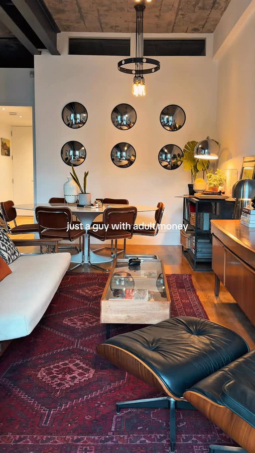 boy apartments can also have this vibe 🤌

#homeinspo #boyapartment #midcentury #homedecor #minimalisthome interiordecor interiors unisexapartment scandiinterior eameschair apartmentdecor beforevsafter beforeandafters homerenovationideas loftapartment nycapartment londonapartment f1 formulaone f1decor loftdesign