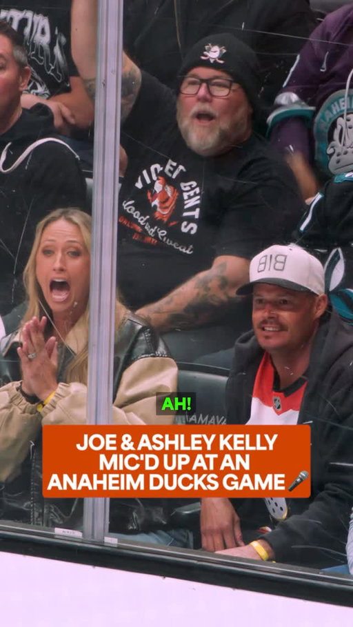 3x World Series champ and Anaheim native Joe Kelly, and his wife @ashleynicokelly, had a blast watching their @anaheimducks win last night! 🤩