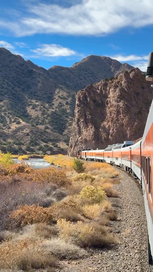 This might be one of the most beautiful train rides in the USA 🤩🚂

📍Royal Gorge Route Railway, Cañon City, Colorado

This ride takes you straight through the Royal Gorge, with 1,000 foot granite walls towering over the Arkansas River. No road or trail gets you this deep into the canyon. It’s a 24 mile round trip with open air cars, insane views, and an up close look at Colorado’s grandest canyon. 

📌 Add this to your USA bucket list 🚂

Follow @thisworldofadventure for more bucket list adventures across the US 

#royalgorge #visitcolorado