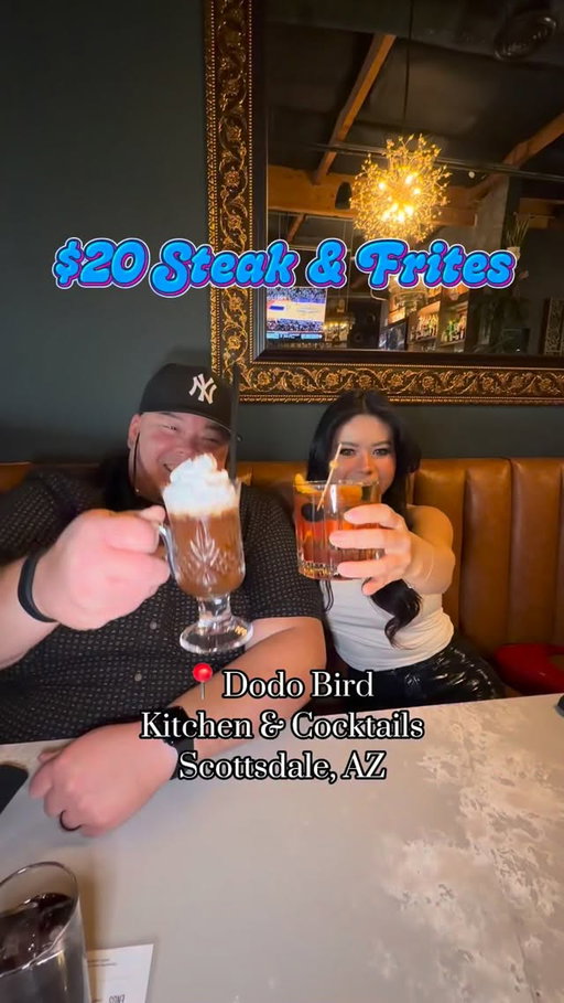 📍 @dodobirdaz 
Scottsdale, AZ

$20 steak & frites?? say less 😭🔥
Dodo Bird understood the assignment with these deals.

#steakfrites #happyhour #scottsdaleeats #foodreviews
