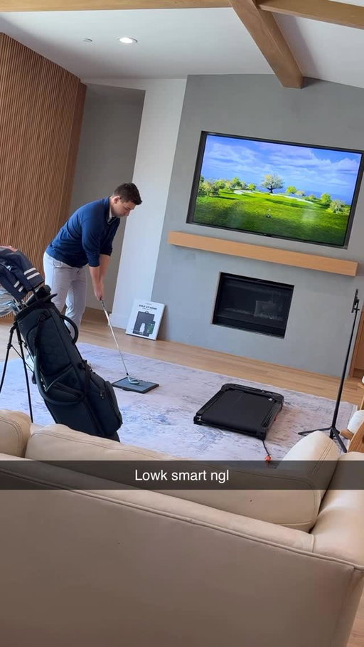 Bro will do anything but go to a real course 😭 #golf