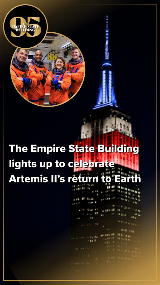 Red, white, and blue for the Artemis II crew. Welcome back to Earth. 🚀
