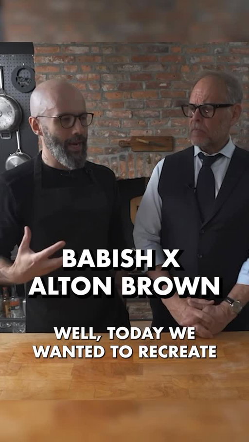 The collab you’ve been waiting for: Babish x Alton Brown. We had an incredible time making episodes together, and two of them are live today! Head to YT for all the shenanigans.