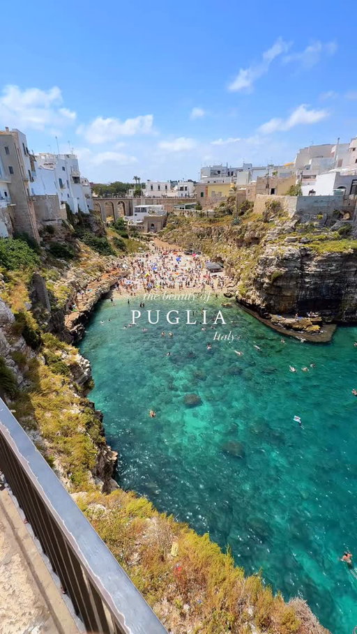 7-Day Puglia Itinerary 🇮🇹🌿
(⬇️ Save this for your next Italian summer!)

The perfect route to experience Puglia between seaside views and hidden gems 👇

Day 1: Bari
🚶‍♀️ Bari Vecchia - wander through narrow streets and local life
⛪ Basilica di San Nicola - a must-see landmark
🌅 Aperitivo at the seafront promenade

Day 2: Polignano a Mare
🌊 Lama Monachile - iconic views and crystal water
🍽️ Dinner at Grotta Palazzese - book ahead

Day 3: Monopoli & Cala Ghiacciolo
🌞 Monopoli old town - white streets and coastal charm
🏖️ Relax at Cala Ghiacciolo - one of the most scenic beaches in Puglia
🍹 Beach club aperitivo - relaxed sunset vibes

Day 4: Alberobello, Locorotondo & Cisternino
🏡 Alberobello - explore the iconic trulli
🤍 Locorotondo - one of Italy’s prettiest towns
✨ Cisternino - a small charming village in the countryside 

Day 5: Otranto & Castro Marina
🏰 Otranto - visit the Aragonese Castle + Otranto Cathedral
🐚 Castro Marina - clear water, fewer crowds
🍽️ Dinner by the port

Day 6: Salento countryside
🍝 Lunch at Masseria Le Stanzie - our favorite traditional countryside experience
🌿 Drive through the olive groves and dry-stone walls of the Salento hinterland
🏡 Stop at Galatina or Specchia (hidden gems!)

Day 7: Lecce
🏛️ Explore the beautiful Baroque architecture of Lecce - “The Florence of the South”
📸 Visit Piazza Duomo & Basilica di Santa Croce
🛍️ Grab some local ceramics & linen shopping

✨ Best time: May-June or September
📍 Where to stay: Polignano, Monopoli or Otranto

Save this for later! 🤍