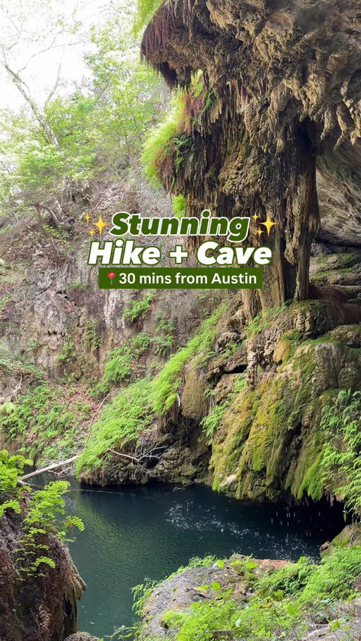 Scenic hike with a waterfall + cave just 30 minutes west of Austin 🌿

@westcave Outdoor Discovery Center is celebrating 50 years this May. The 76-acre nature preserve in the Texas Hill Country runs along the Pedernales River and is truly one of the most beautiful natural areas in Texas.

Take a one-mile guided hike down into the canyon to see the grotto, cave, and waterfall. The hike takes about 1.5–2 hours and is moderate in difficulty, but so worth it for the views.

Tours are offered Wednesday–Sunday, with a maximum of 25 people per hike, so we definitely recommend planning ahead and booking online. They also offer a night hike once a month at 8:30pm ✨

Admission is $20 for adults and $10 for kids, with proceeds supporting conservation efforts at the preserve.

📍24814 Hamilton Pool Rd, Round Mountain, TX 78663

Save this one for your next Hill Country adventure. 🌿💧

#txhillcountry #texaswaterfalls #traveltexas #exploretexas #texastodo
