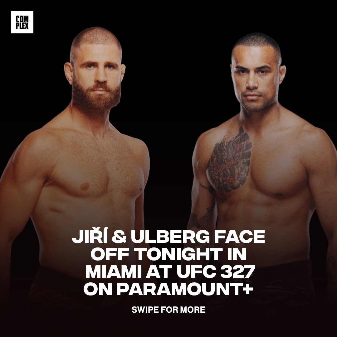 They’re getting busy tonight in Miami.

One electric card with the Light Heavyweight title on the line. Jiří vs Ulberg 💥

Watch UFC 327 on @paramountplus #ad