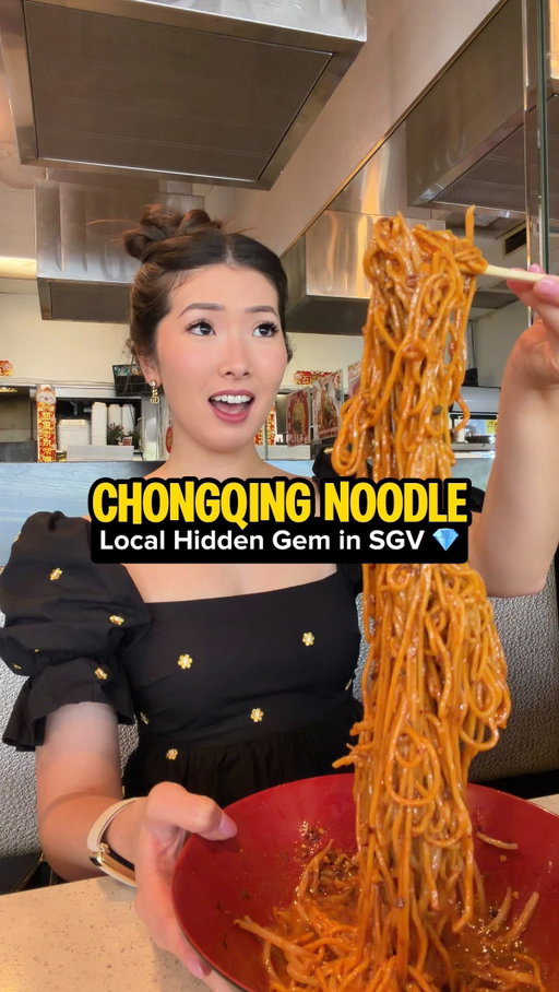 I DREAM ABOUT THESE NOODLES!! Chongqing Special Noodles is a local gem in San Gabriel (SGV) and their prices are SO SO GOOD. 

My two must gets I HIGHLY recommend are the youpo noodles for hand pulled chewy noodles (vegetarian friendly!) and the chongqing cold noodles! The cold noodles are similar to a dan dan noodle and got a ton of hype a while ago (shoutout Ronit!!). I love to share this dish as an appetizer between 2-3 people, then have one of the more substantial noodle dishes as the main! 

The only dish I haven’t loved here is the Sichuan dumplings. They didnt have much filling/meat in them. 

#chinesefood #sangabriel #sgveats #losangelesfood #noodles