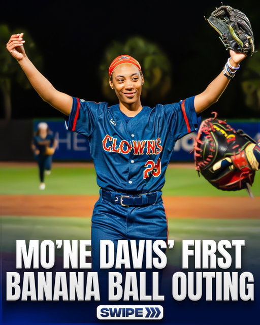 Mo’ne had an EXCELLENT start to her Banana Ball career 👏

#bananaball #indianapolisclowns #savannahbananas #baseballplayer #wpbl