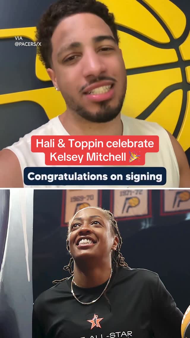 Pacers stars Tyrese Haliburton and Obi Toppin sent congratulations to the Fever's Kelsey Mitchell after she signed her supermax deal 🙌

(via @pacers)